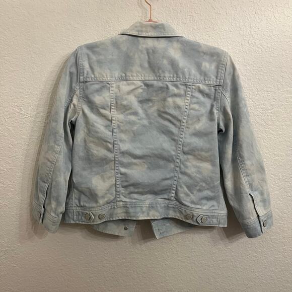 Lauren Jeans Co Denim Jacket Tie Dye Women's Small Light Blue Ralph Lauren Crop - Picture 8 of 12